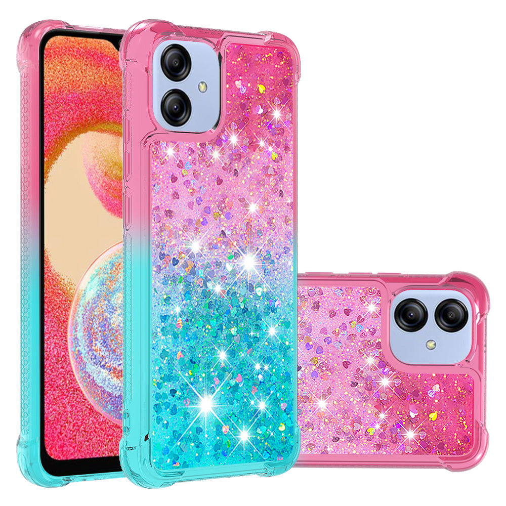 YB Quicksand Series-3 for Samsung Galaxy A04e 4G F04 4G M04 4G Drop-proof TPU Phone Back Cover Gradient Quicksand Liquid Flowing Sparkle Phone Case YB Quicksand Series-3 for Samsung Galaxy A04e 4G F04 4G M04 4G Drop-proof TPU Phone Back Cover Gradient Quicksand Liquid Flowing Sparkle Phone Case